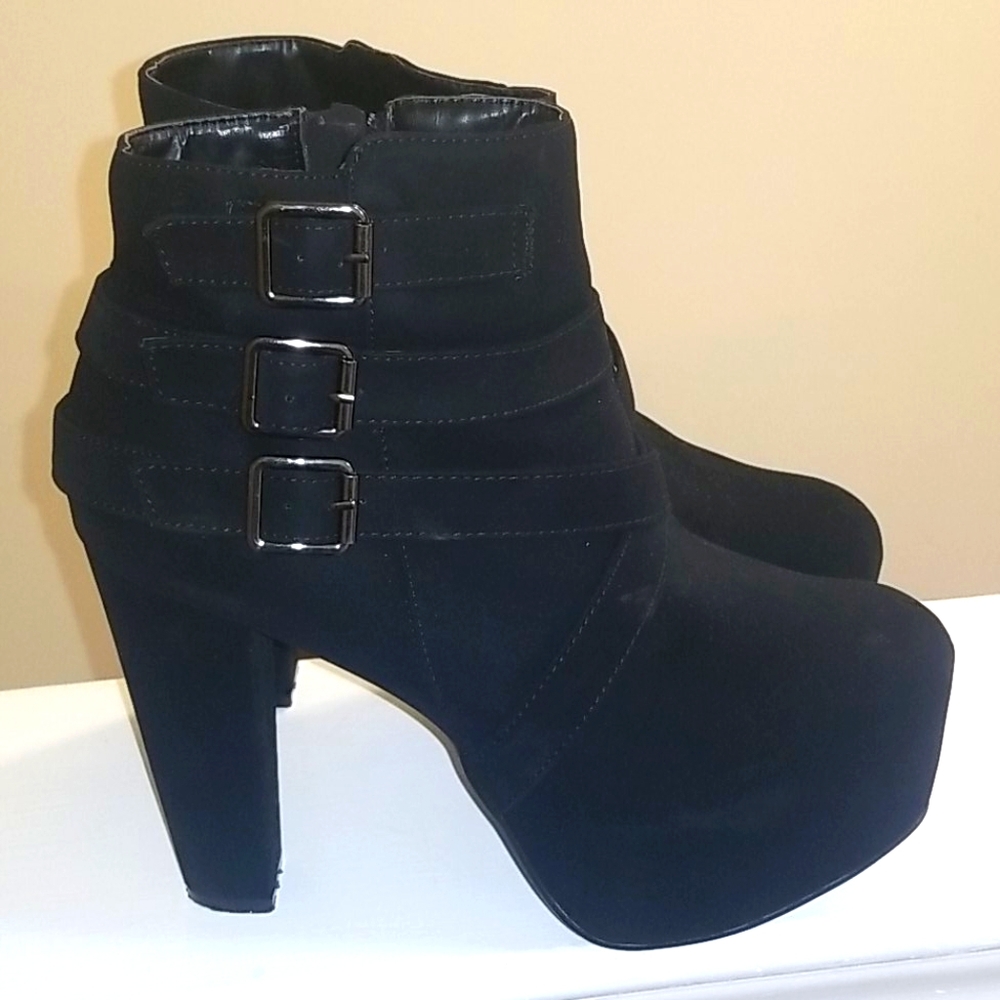 Black Platform Booties